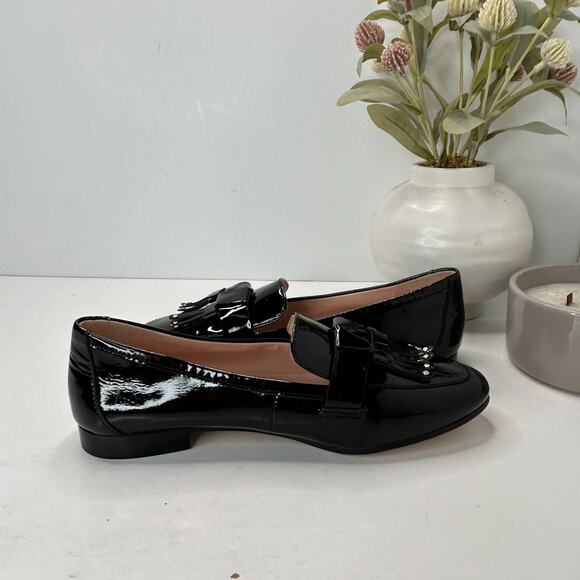 Kate Spade Berkeley Fringe Leather Slip On Black Shoes Women 5.5B Tried On - Picture 8 of 10